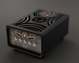 Lotus M3 60 W attenuator: copper lotus vents, front panel with five toggles